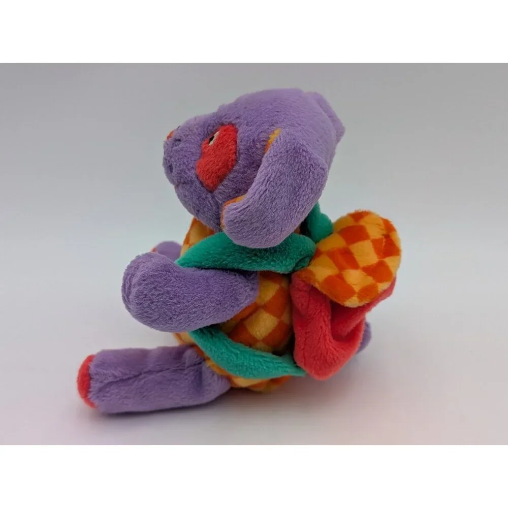 Gymboree Purple Dog Plush Puppy 6 Inch‎ Backpack Stuffed Animal Toy